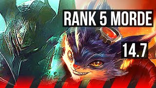 MORDEKAISER vs RUMBLE TOP  Rank 5 Morde 9210 Godlike  KR Challenger  147 [upl. by Ierbua]