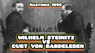 wilhelm steinitz vs curt von bardeleben  Hastings 1895 brilliant sacrifice 😜😉 [upl. by Mellman]