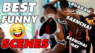 Best Funny Moments of Saenchai Vs Buakaw Rivalry  Pre amp Post Fight [upl. by Lavery]