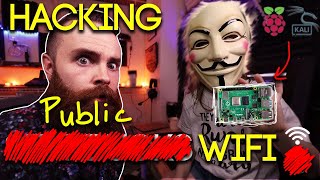 Hacking redacted PUBLIC WiFi with a Raspberry Pi and Kali Linux [upl. by Dallas347]