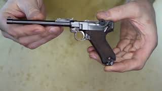 Luger Parabellum P08 Artillery review and loading [upl. by Leahcimal]