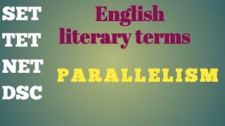 English literary term PARALLELISM For SET NETTET DSC in telugu [upl. by Finnigan]