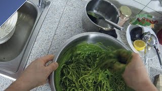 AvocadoSpinat Spaghetti vegan  Rezept [upl. by Aihsem]