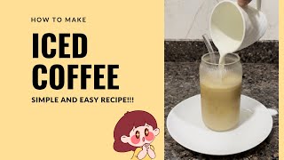 How to make Best Instant Iced coffee at home with Nescafe Tasty Iced coffee simple and easy recipe [upl. by Gnilyarg]