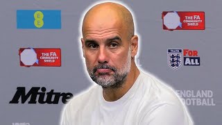 Pep Guardiola embargoed postmatch press conference  Manchester City 11 Man United Pens 76 [upl. by Allegra]