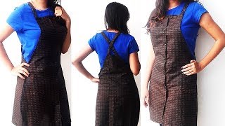 DIY Dungaree Dress Cutting And Stitching Full Tutorial [upl. by Elisabetta]