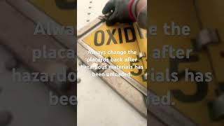 How to change placards on a trailer back to normal after hazmat has been unloaded [upl. by Xenos951]