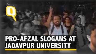 After JNU ProAfzal Slogans Echo at Jadavpur University [upl. by Flin]