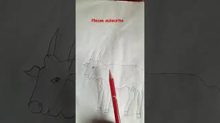 My new Drawing and song 321 Go viral art shortvideo subscribe cow drawing [upl. by Ahsinnek]