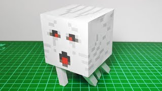 HOW TO MAKE GHAST MINECRAFT PAPERCRAFT  ALSA HONGGO [upl. by Roter]