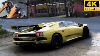 LAMBORGHINI DIABLO SV 1997  Forza Horizon 5  Steering Wheel Gameplay [upl. by Malanie]