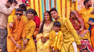 Haldi and mehndi ceremony 😍 [upl. by Lefty]