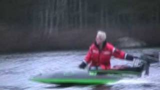 Single step hydroplane mono hull 6 hp twostroke [upl. by Asserrac]