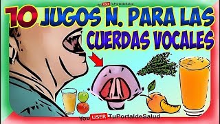 10 Jugos para las Cuerdas Vocales  Como Tratar la Afonia Ronquera Dolor de Garganta🥝🍉🍈 [upl. by Aicilyhp300]