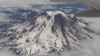 Mount Rainier from airplane [upl. by Durante]