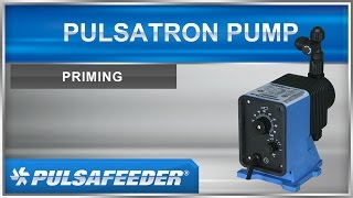 Pulsafeeder PULSAtron Series Metering Pumps  Priming your pump [upl. by Sheppard]