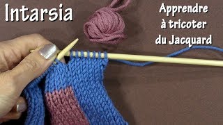 Apprendre à faire du Jacquard  Intarsia [upl. by Arv863]