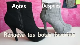 Forra tus botas viejas con mezclilla y renuévalas DIY [upl. by Nelyag799]