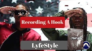 Recording a hook quotlyfestylequot with trap godz pro tools preset [upl. by Lhamaj940]