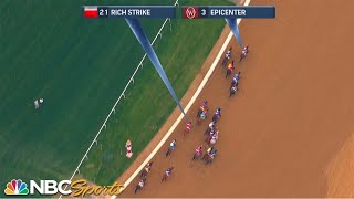 Overhead view shows how Rich Strike pulled off the impossible at 2022 Kentucky Derby  NBC Sports [upl. by Baerman]