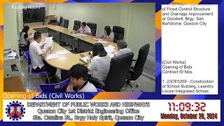 Procurement Livestream for DPWH Quezon City 1st DEO on October28 2024 [upl. by Erdah19]