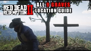 Red Dead Redemption 2  All Graves Location Guide  9 Grave Locations for 100 Completion [upl. by Enyaw887]