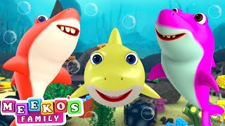 Baby Shark Dance Song🦈😻 Kids Songs and Nursery Rhymes  Meekos Family [upl. by Ynaiffit]