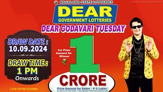 DEAR GOVERNMENT LOTTERIES DEAR GODAVARI TUESDAY WEEKLY DRAW DEAR 1 PM ONWARDS DRAW DATE 10092024 [upl. by Mia]