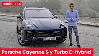 Porsche Cayenne S y Turbo EHybrid  Prueba  Test  Review en español  cochesnet [upl. by Koal]