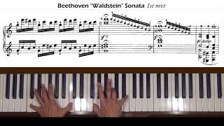 Beethoven Piano Sonata No 21 Waldstein Op 53 1st mvt Allegro con brio Tutorial Part 4 [upl. by Odlanir]