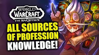 Every Source of Profession Knowledge Explained In War Within WoW TWW  Profession Goldmaking Guide [upl. by Genvieve]