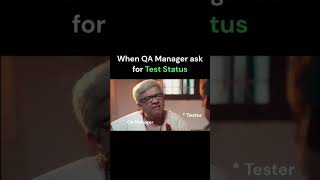 When the QA manager ask for test status memes softwaretesting video [upl. by Annawoj]