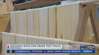 Volunteers prepare spaghetti for Tontitown Grape Festival [upl. by Htiel]