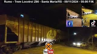 4KRUMO–Gigante recordista maior trem de 2024–Locotrol Z66–MétSul–StªMariaRS–091124–0800 PM [upl. by Aivonas]