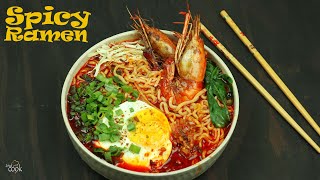 ঝাল ঝাল রামেন 🔥🍜😋 । Spicy Korean Ramen Recipe in Bangla 🌶️🌶️🌶️ [upl. by Murtagh754]