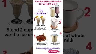 700 Calories Vanilla Malt Milkshake for Weight Gain shorts viral food [upl. by Lamrouex]