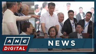 WATCH Enraged Duterte nearly throws mic at Trillanes over bank accounts  ANC [upl. by Akaya]