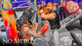 Roman Reigns vs Jon Moxley quotNo Mercyquot Action Figure Match Hardcore Championship [upl. by Farkas783]