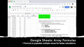 How to and Why Create a Basic Array Formula in Google Sheets [upl. by Duck]