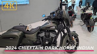 2024 Indian Chieftain Dark Horse First Look and Detail 4k [upl. by Jacobs218]