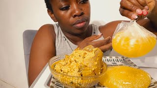 ASMR STARCH amp EGUSI SOUP MUKBANG assorted meat Nigerian food soft eating sound asmr MUKBANG [upl. by Monroe580]