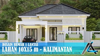 DESAIN RUMAH 10 X 15 METER I KALIMANTAN – DESAIN RUMAH TROPIS jasaarsitek jasadesain arsitek [upl. by Hartley5]