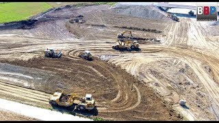 4K ACTION CAT Scrapers Dozers DRONE VIEW  B 31 Friedrichshafen 19072018 1 [upl. by Crow906]