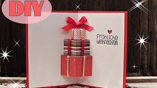 Weihnachtskarten selber basteln 7  Weihnachtsgeschenke  Christmas Card DIY [upl. by Allemap]