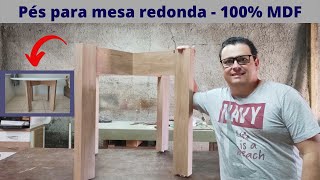 Pés para mesa redonda 100 mdf [upl. by Alekahs]