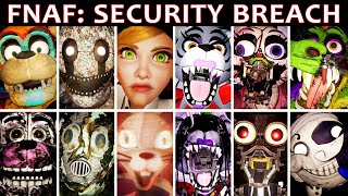 FNAF Security Breach  All Jumpscares Complete amp Rearrange [upl. by Freeland]