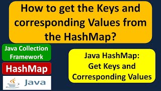 How to get the Keys and corresponding Values from the HashMap  Java Collection Framework [upl. by Westleigh]