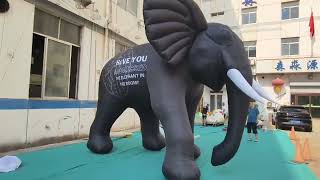 Custom Digital Inflatables Balloon Black Elephant for Stagedesign AdvertisingInflatable Decoration [upl. by Emmi]