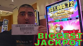 My BIGGEST JACKPOT Ever On All Aboard Slot Machine [upl. by Dyob]