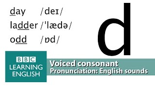 English Pronunciation 👄 Voiced Consonant  d  odd’ did and ladder [upl. by Bonucci]